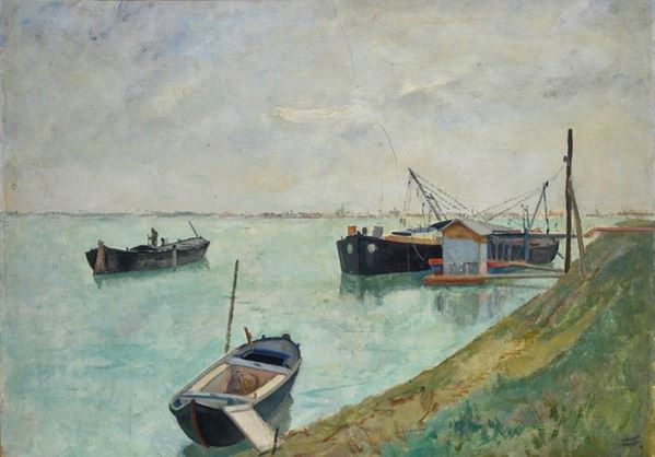 Mario Vellani Marchi - Lavori in canale (Burano 1931)