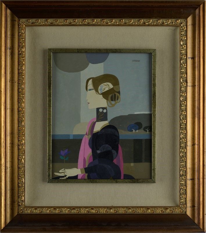 Gianmaria Ciferri - Profilo di Donna con Fiore