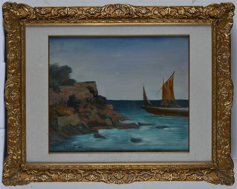 Carlo Carrà - Scogliera a Nervi