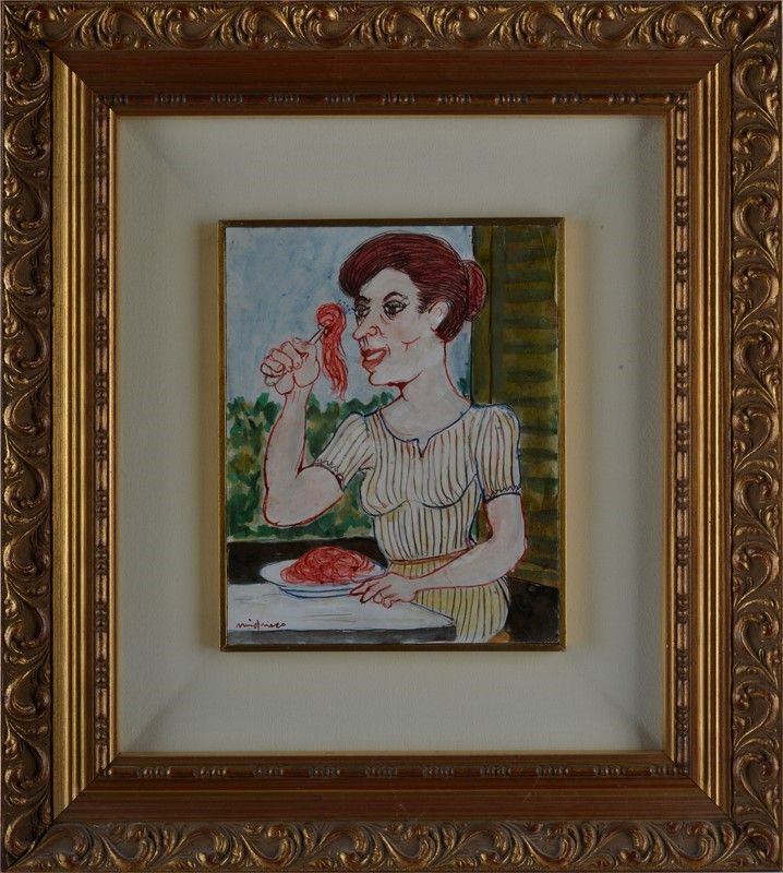 Giuseppe Migneco - Mangiatrice di Spaghetti