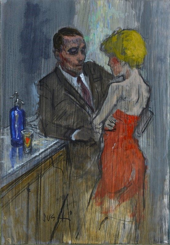 Alberto Sughi - Meeting at the bar