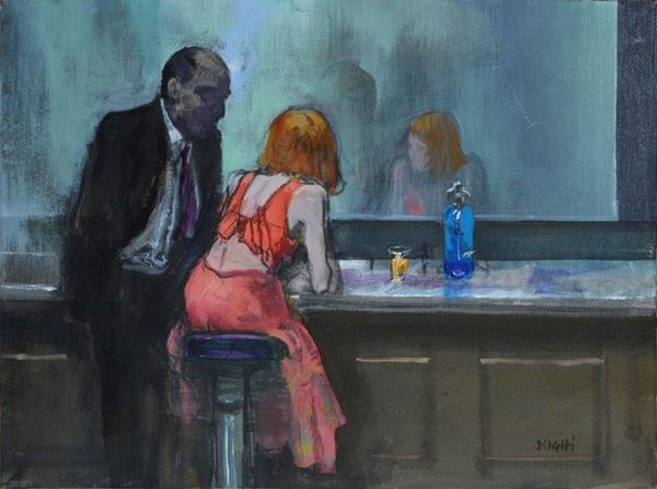 Alberto Sughi - Ragazza sullo sgabello
