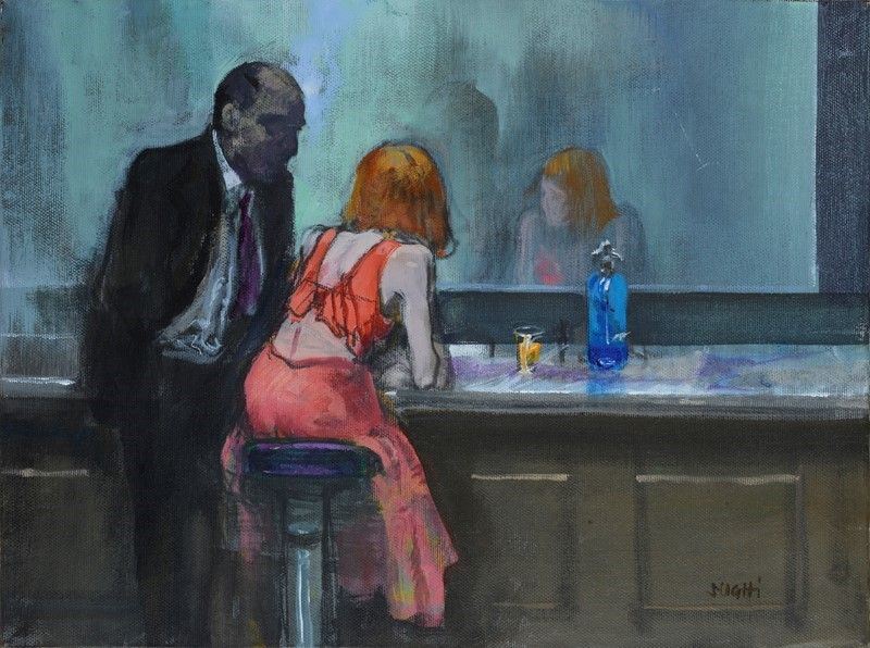 Alberto Sughi - Ragazza sullo Sgabello