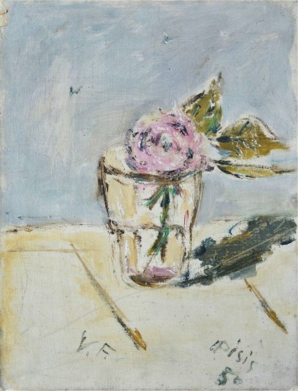 Filippo de Pisis - Fiore nel bicchiere