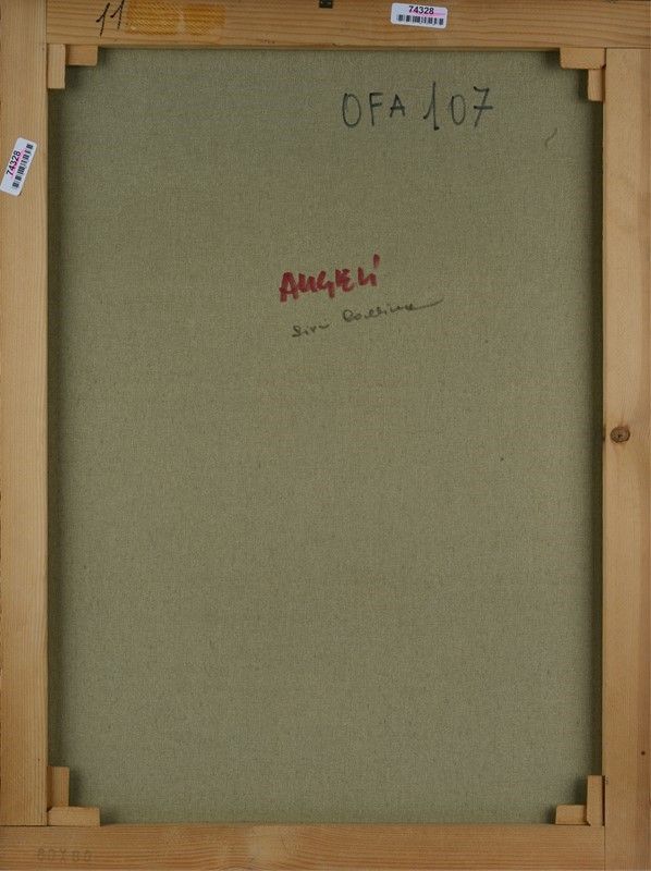 Franco Angeli - Senza titolo, spray su tela