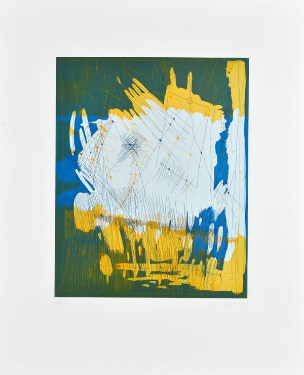 Antonio Corpora : Senza titolo  - Litografia - Asta Arte Moderna e Contemporanea - Galleria Pananti Casa d'Aste