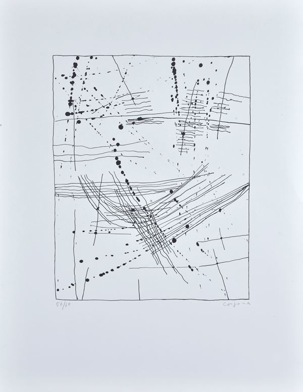 Antonio Corpora : Senza titolo  - Litografia - Asta GRAFICA E MULTIPLI - Galleria Pananti Casa d'Aste