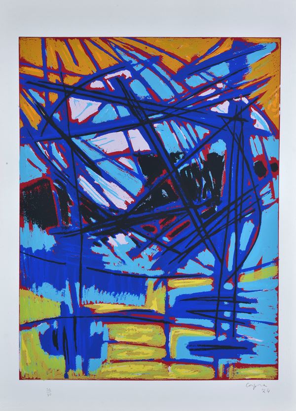 Antonio Corpora : Senza titolo  (1974)  - Litografia - Asta GRAFICA E MULTIPLI - Galleria Pananti Casa d'Aste