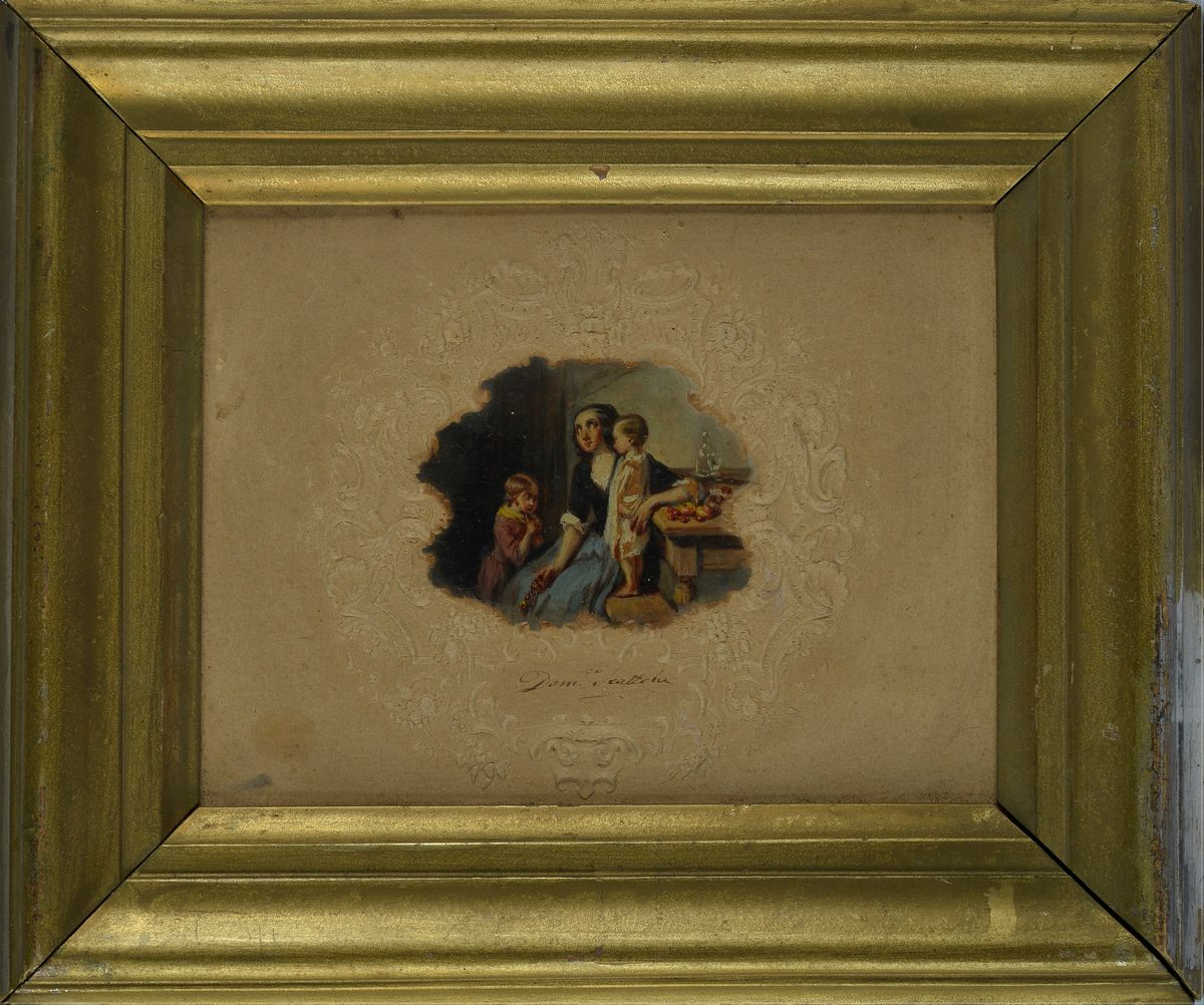 Anonimo, XIX Sec. - Madre con Figli