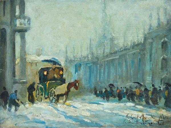 Cirano Castelfranchi - Milano sotto la neve