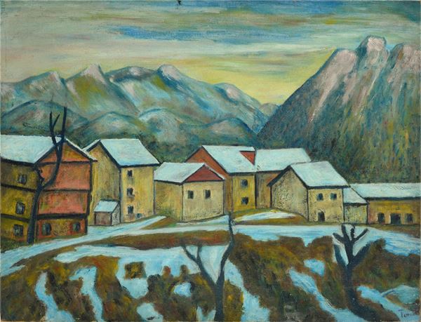 Anonimo, XX sec. - Prima neve a Zoppè