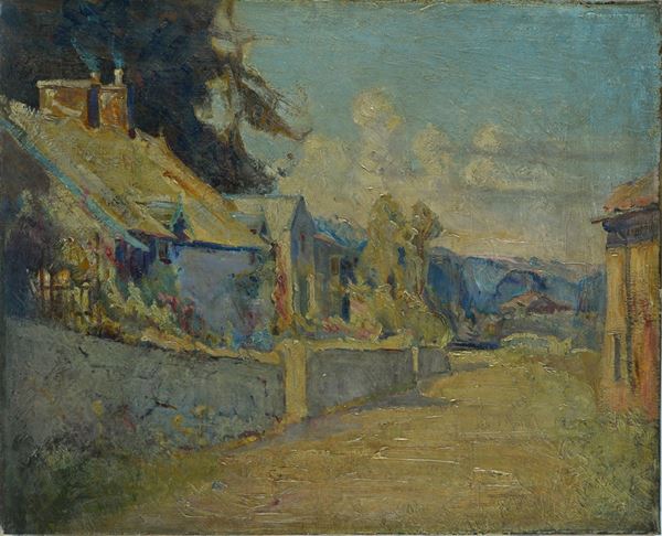 Anonimo, XX sec. - Scorcio di paese