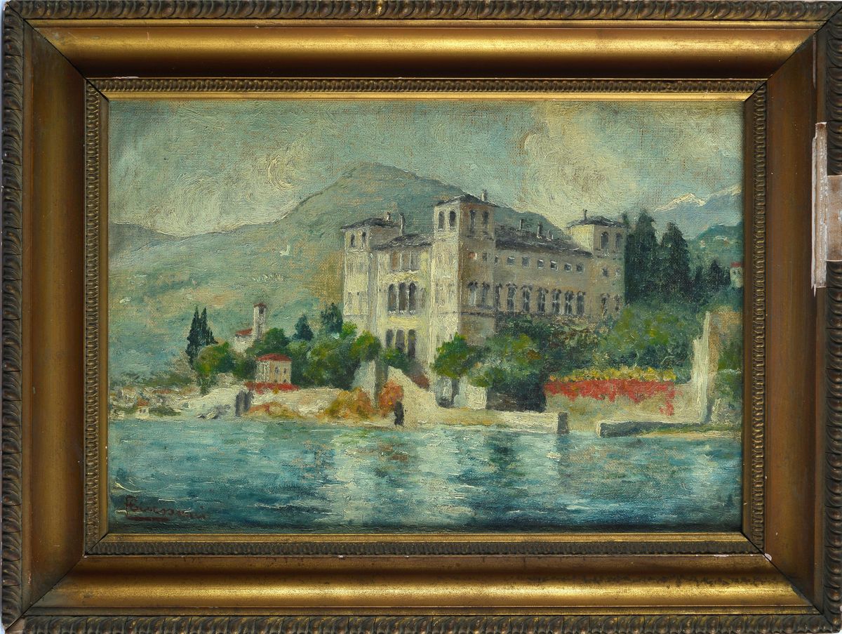 Anonimo, XX Sec. - Veduta di Palazzo Gallio a Gravedona