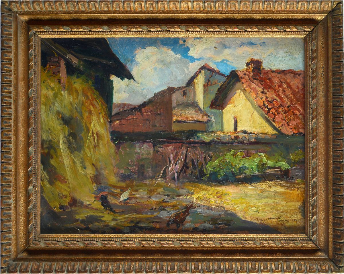 Mario Moretti Foggia - Paesaggio con Case