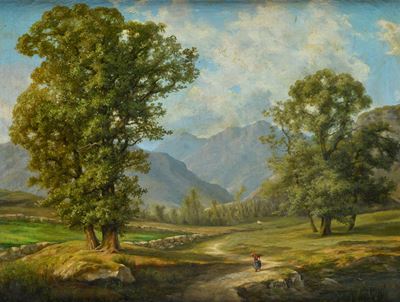 Paesaggio Montano con Figura