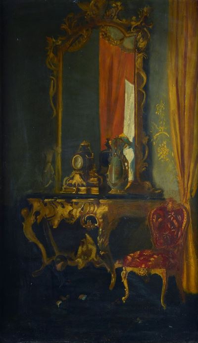Interno con Consolle e Specchiera