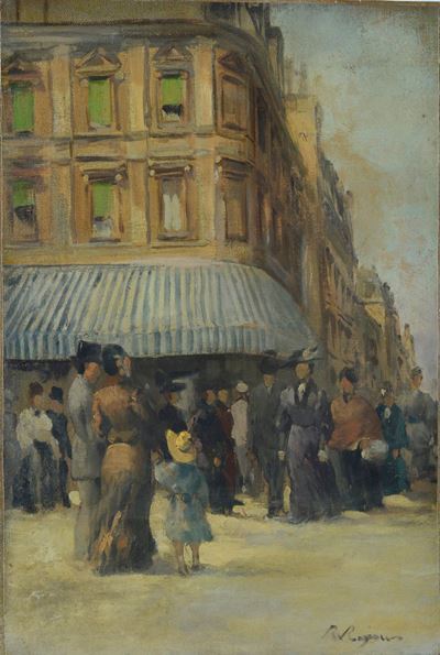 Strada di Parigi con Figure