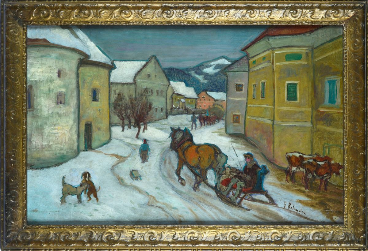Anonimo, XIX - XX Sec. - Paesaggio Innevato