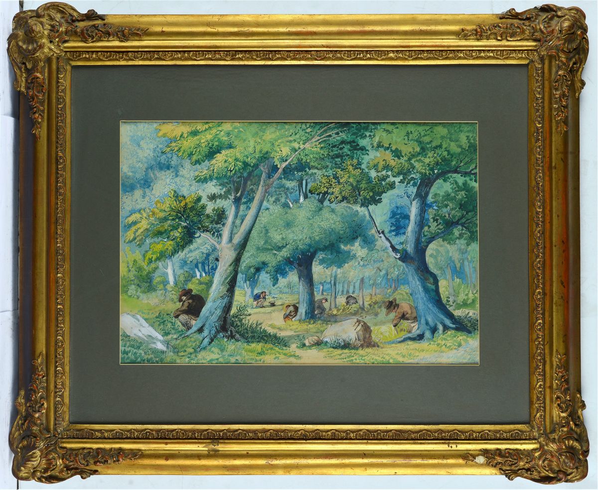 Anonimo, XIX - XX Sec. - Figure nel Bosco