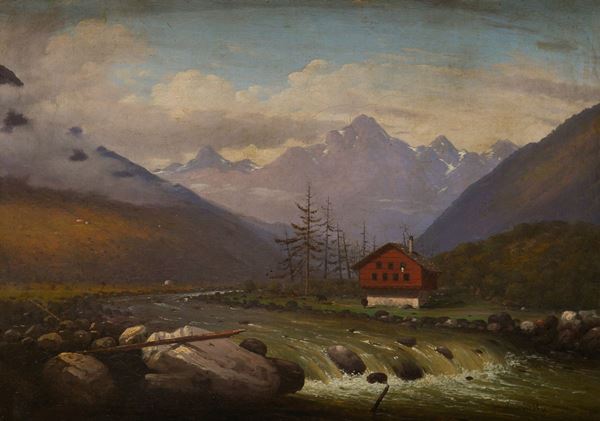 Attr. a Giuseppe Canella - Veduta nel Varese