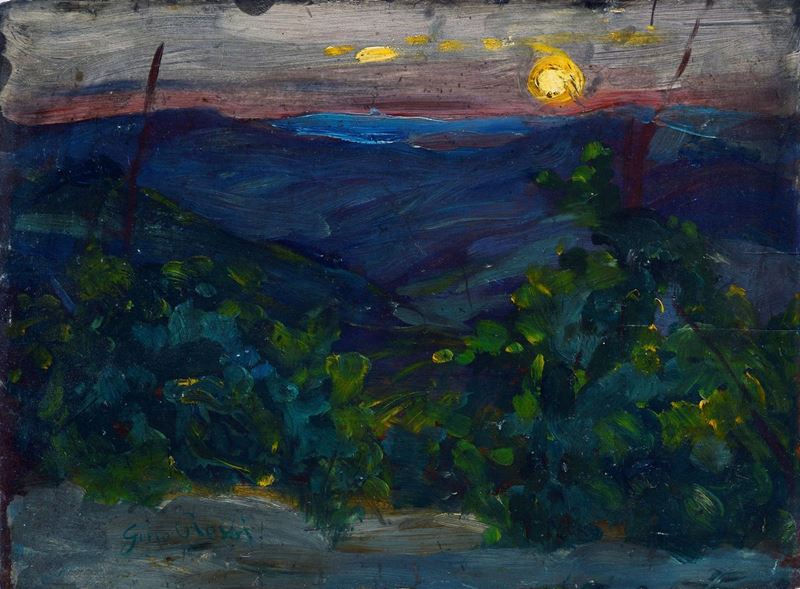 Anonimo, XX Sec. - Paesaggio al Tramonto