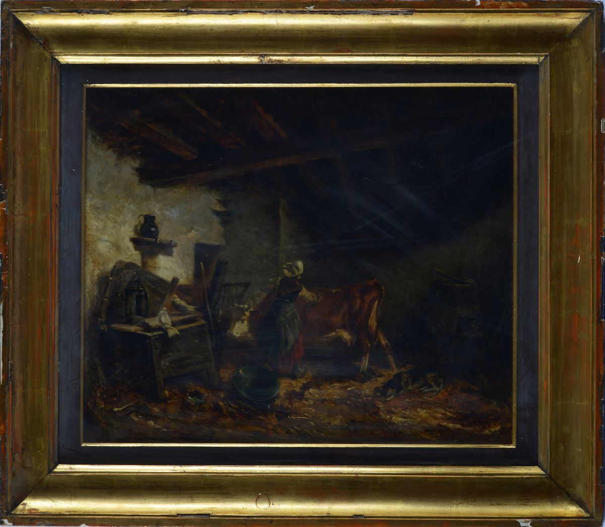 Attr. a Giuseppe Palizzi - Nella Stalla