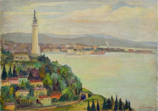 Nuzzi  Chierego Ivancich - Lakeside town with lighthouse