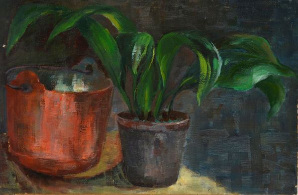 Anonimo, XX sec. - Pots and plant