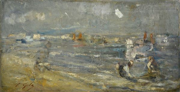 Emilio Gola - Sulla battigia