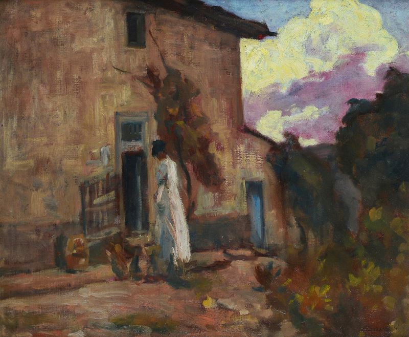 Ludovico Tommasi - Ragazza in Cascina