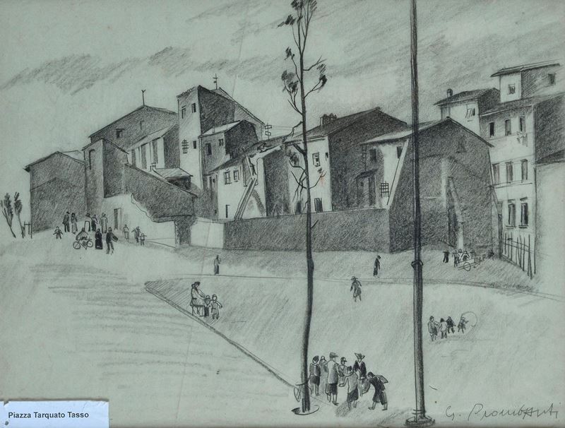 Giuseppe Piombanti - Piazza Tasso