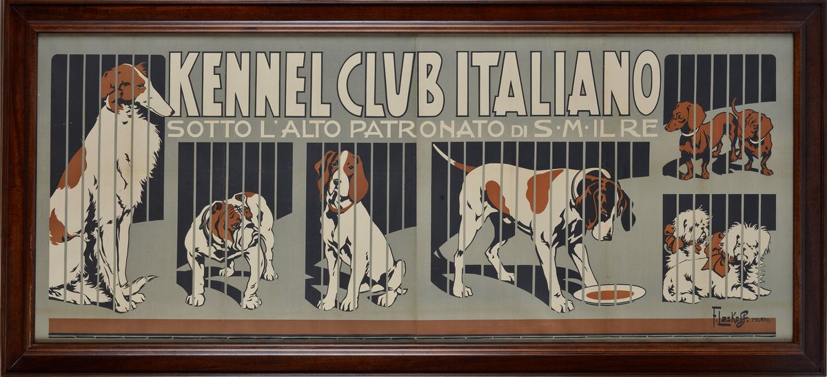 Franz Laskoff - Dal Manifesto Pubblicitario Esposizione Internazionale del Kennel Club Italiano