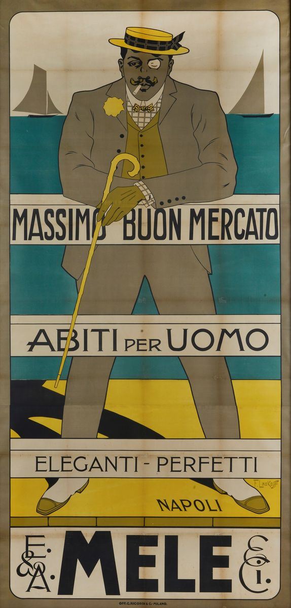 Franz Laskoff - Magazzini Mele advertising poster