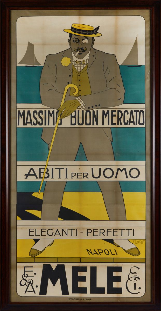 Franz Laskoff - Manifesto Pubblicitario Magazzini Mele