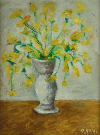 Vaso con Tulipani Gialli e Narcisi