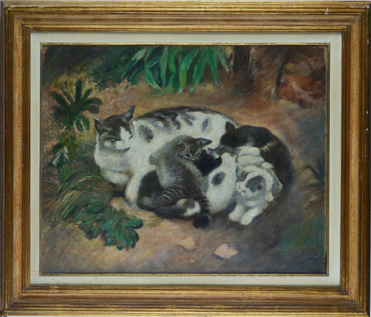 Giuseppe Fraschetti - Gatta e Gattini