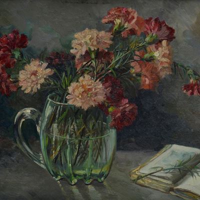 Vaso di Fiori con Libro
