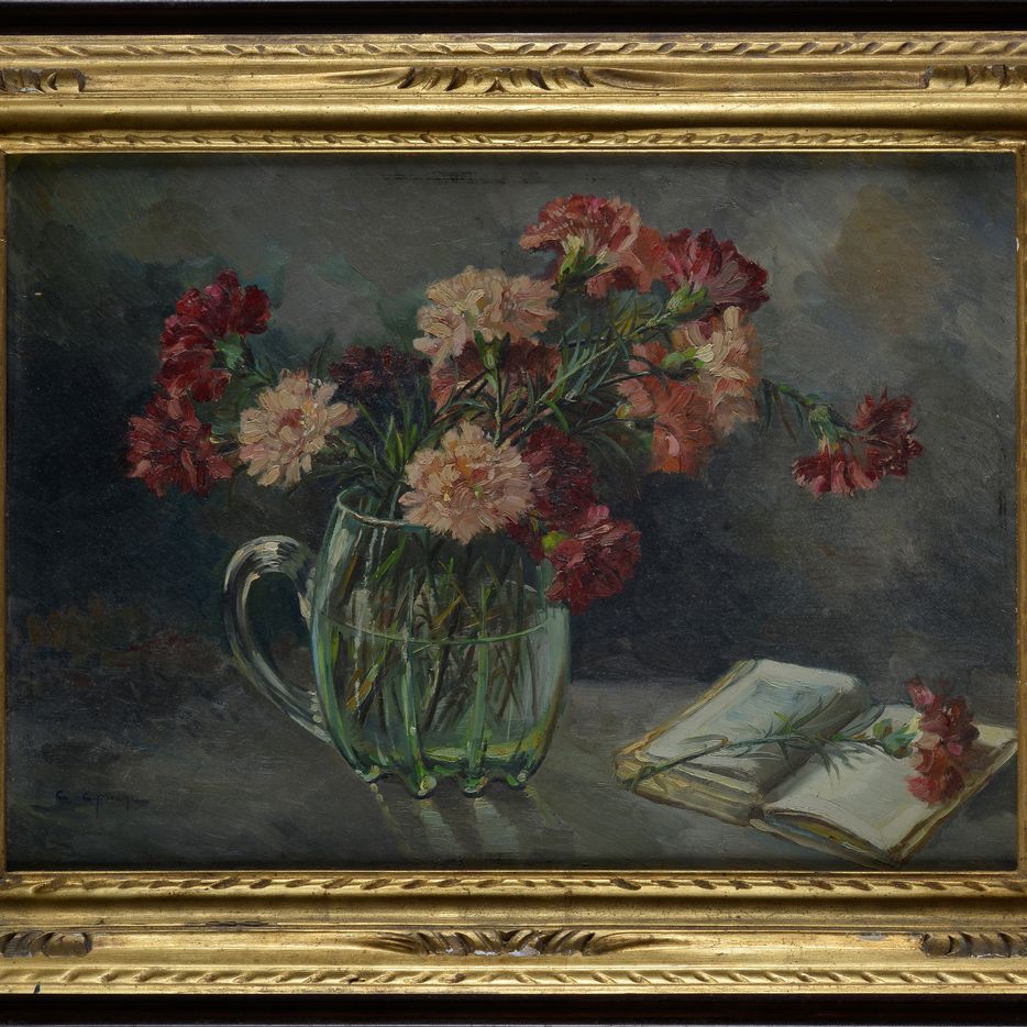 Cipriano Cipriani - Vaso di Fiori con Libro