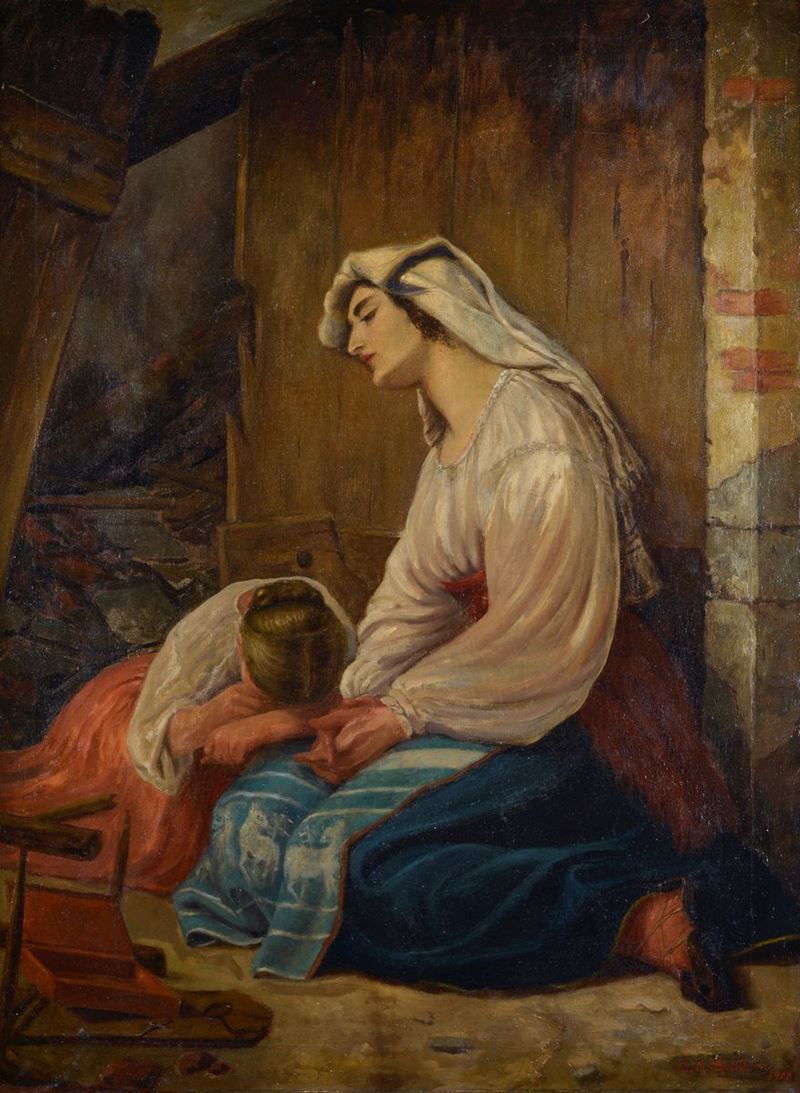 E. M. Cristiani (XIX - XX Sec.) - Afflizione