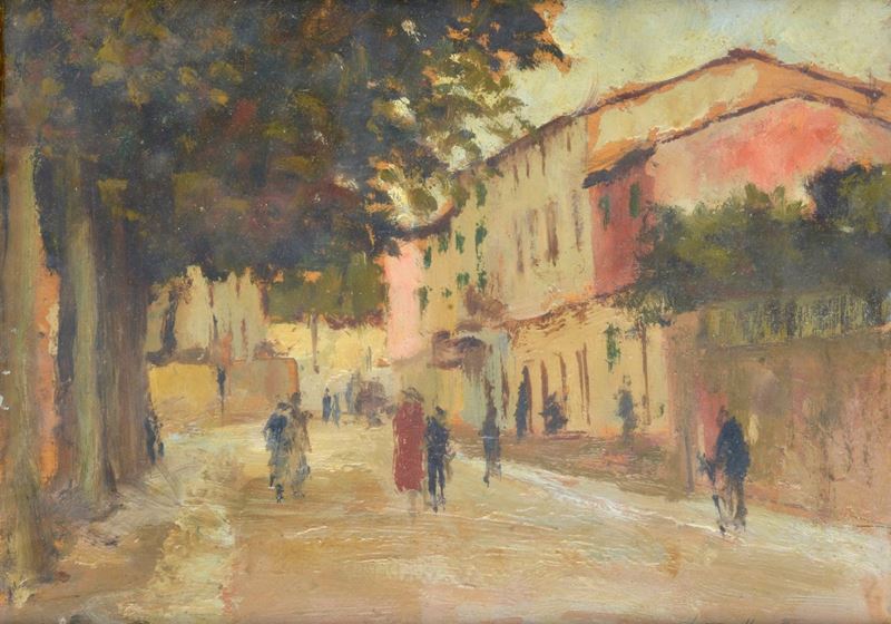 Pertici Menotti (XX) - Scorcio con Figure