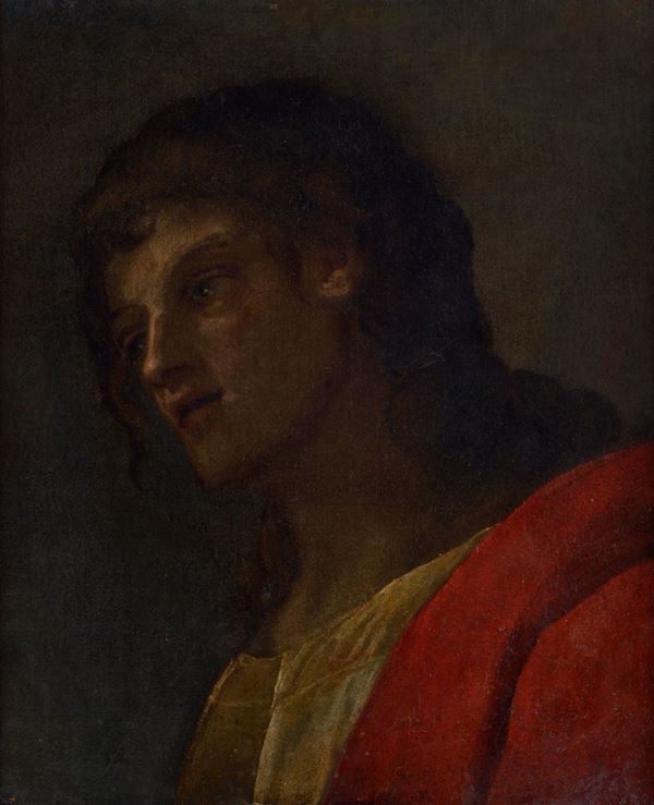 Scuola Emiliana, XVII sec. - Volto di San Giovanni 