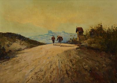 Paesaggio con Contadino ed Asino