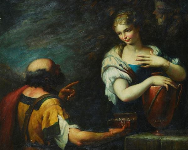 Anonimo, XIX sec. - Da Sebastiano Ricci, Eliezer e Rebecca al pozzo
