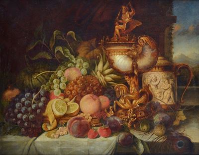 Natura Morta con Frutta e Alzata e Brocca