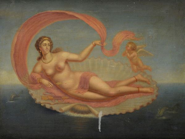 Anonimo, XIX sec. - Venere distesa e amorino