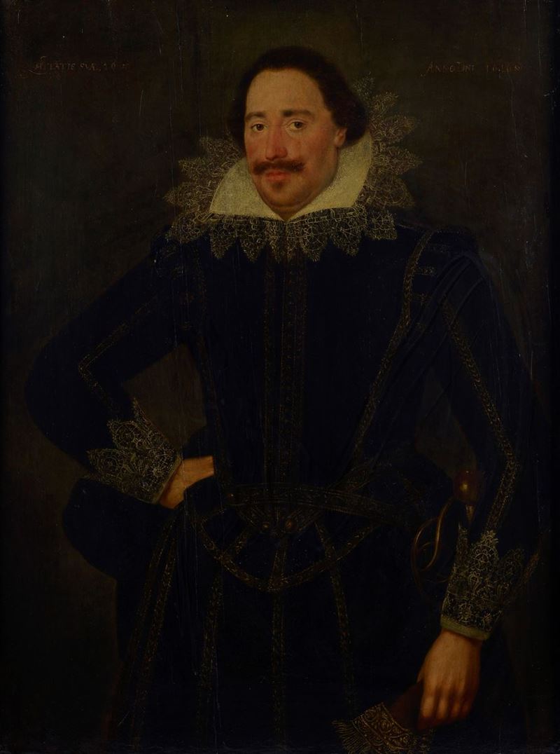 Scuola Olandese, XVII Sec. - Ritratto Virile
