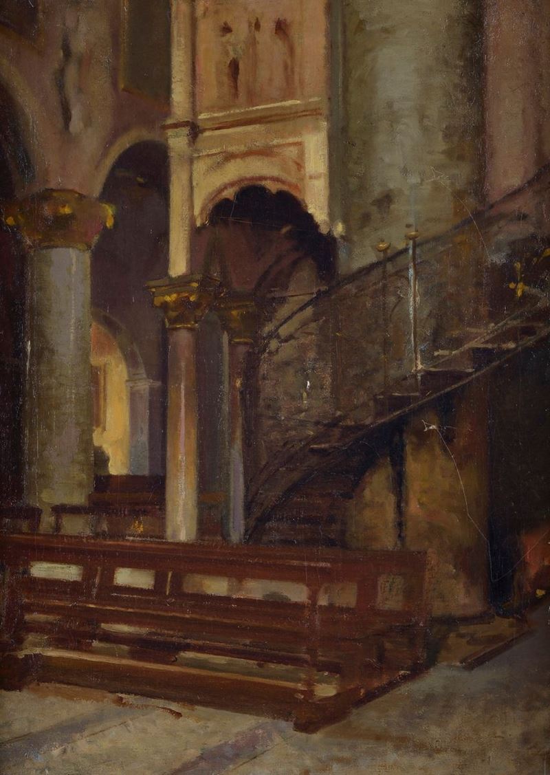 Attr. a Eugenio Spreafico - Interno del Duomo di Monza
