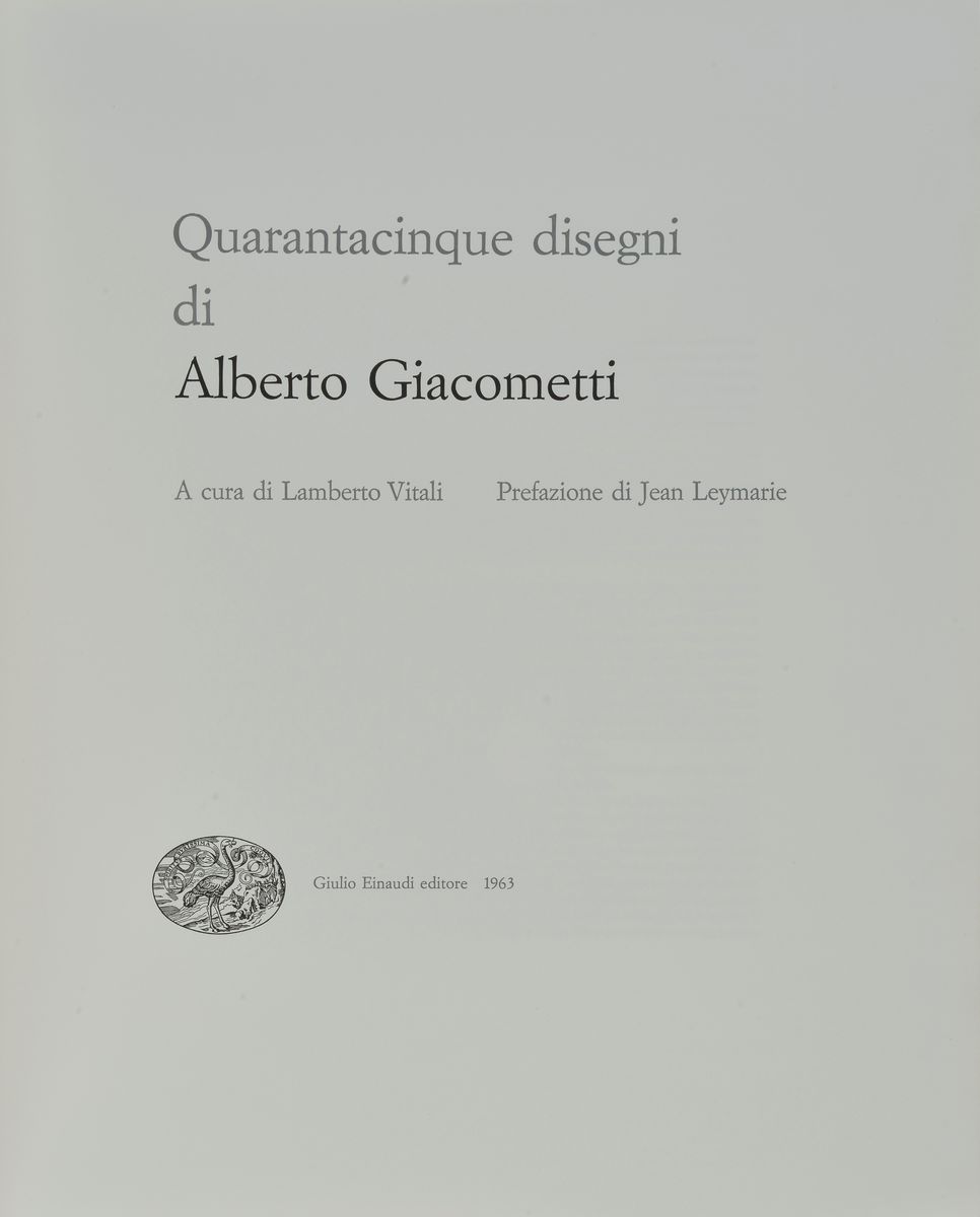 Alberto Giacometti - Cartella di Disegni