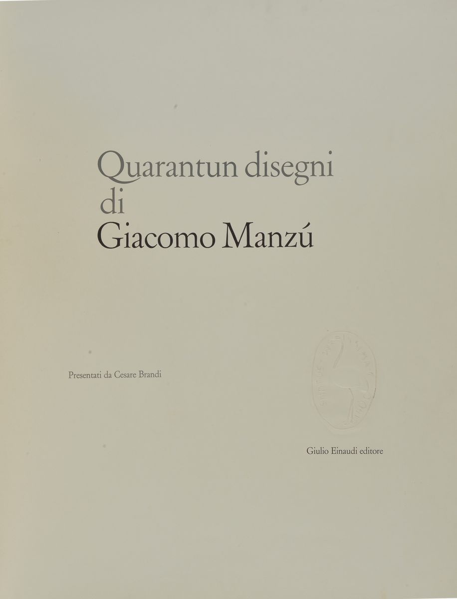 Giacomo Manzù - Cartella di Disegni