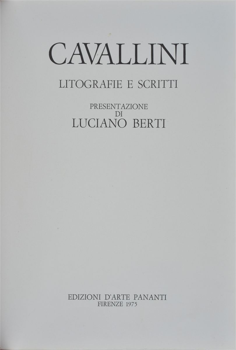 Sauro Cavallini - Litografie e Scritti